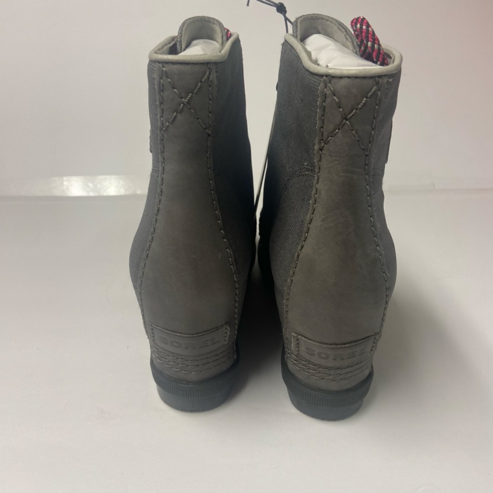 Sorel Joan Of Arctic Wedge II PDX Lace Boot NWT Color Quarry Jet Size 7.5 - Picture 7 of 13